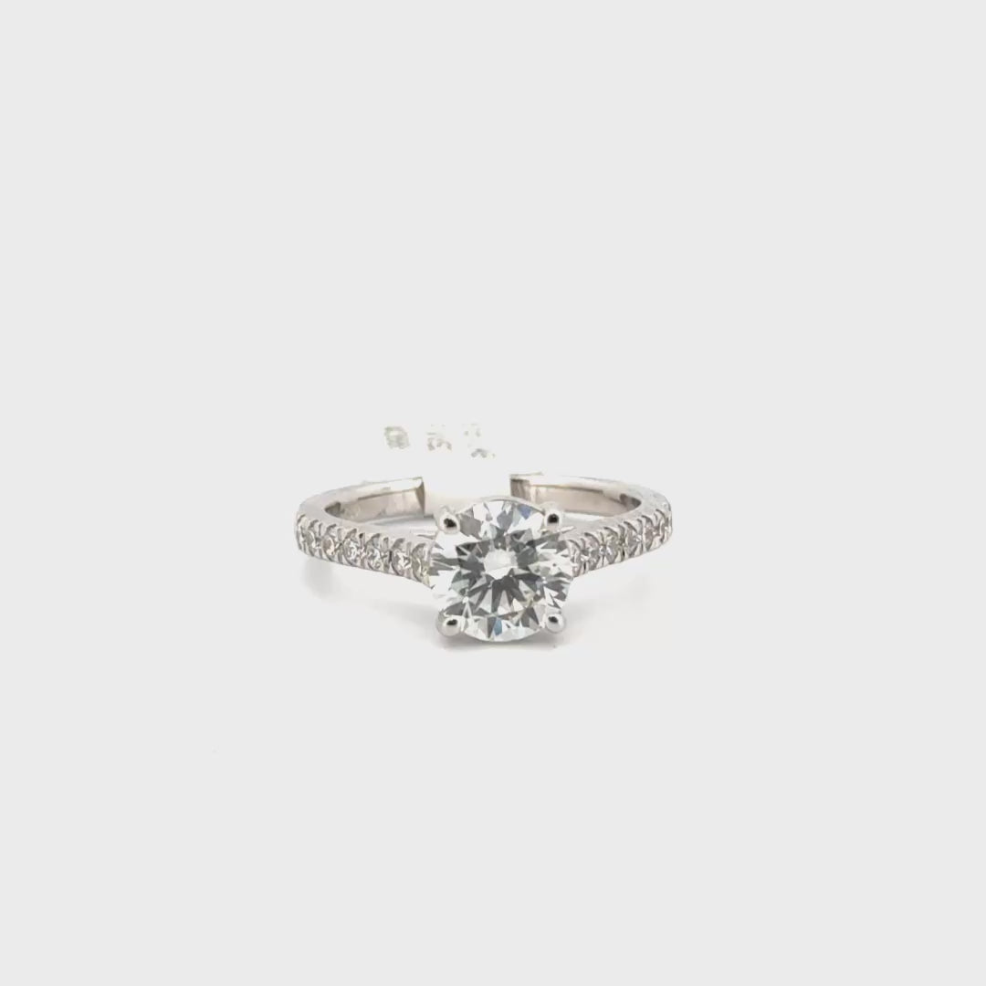 1.51ct. F VVS2 Lab Ground Round Diamond Engagement