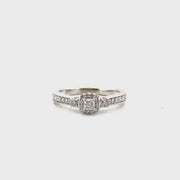Natural Diamond Ring Set in 10K White Gold