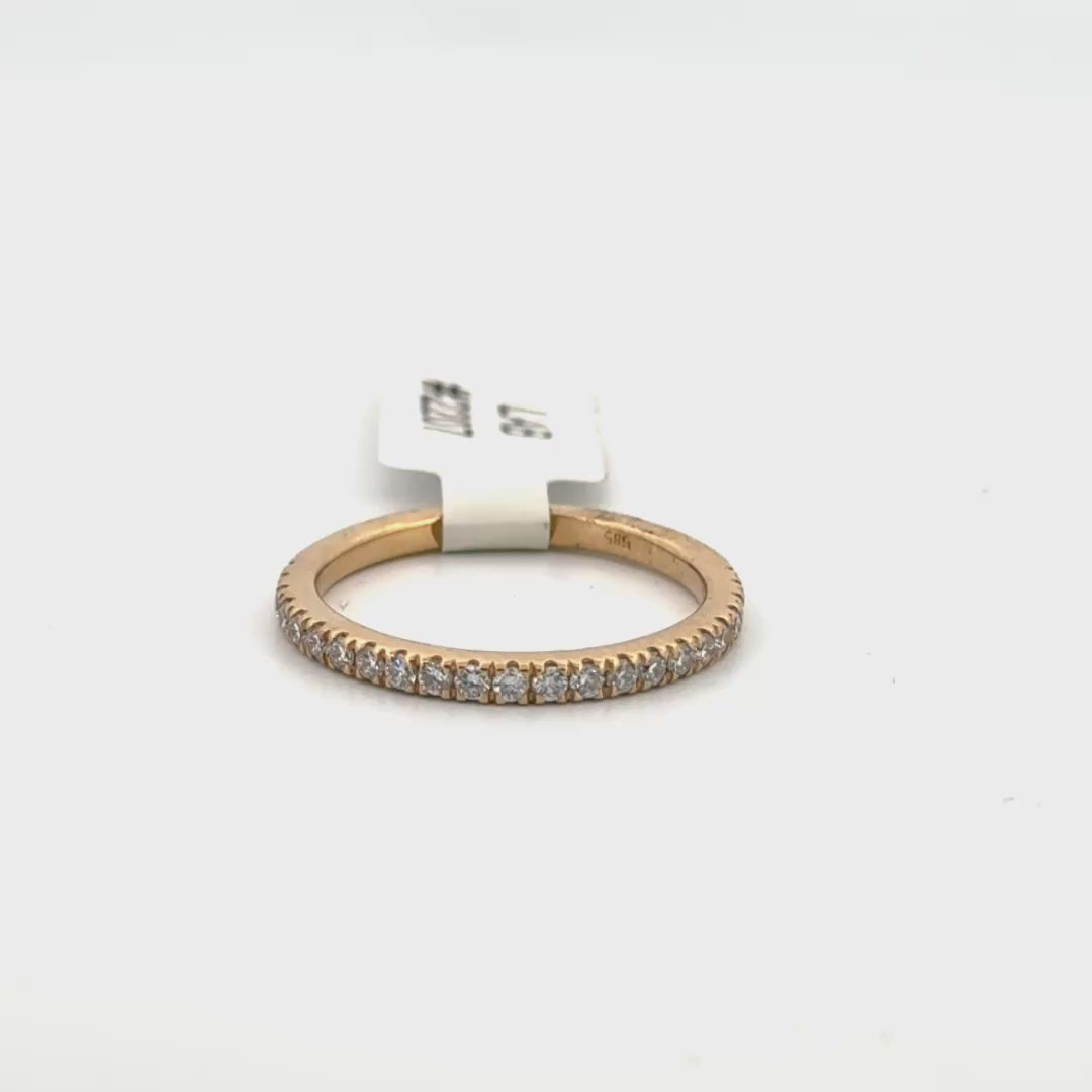 14K Yellow Gold Lab Grown Diamond Band