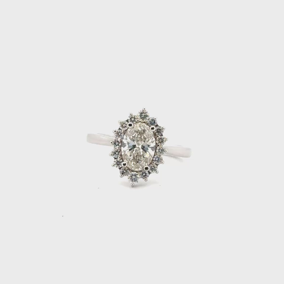 1.21ct. G VS1 Lab Grown Diamond Set in Flower Style Halo