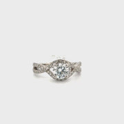 1ct. D VS2 Round Lab Grown Set in Platinum Mounting Sz 6.5