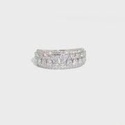 1.08cttw. Natural Diamond Fashion Band in 14K White Gold Sz 6.5