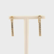 .5cttw. Natural Diamond Hoop Earrings in 14K Yellow Gold