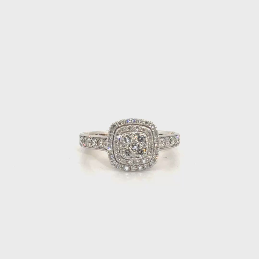 Disney Diamond Engagement Ring in 14K White Gold