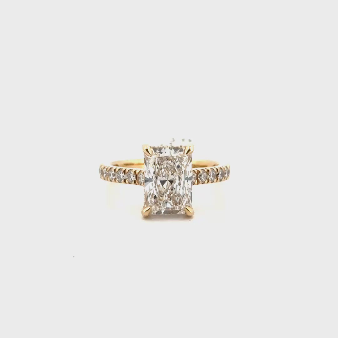 3.01ct. Lab Grown Radiant Diamond Engagement Ring