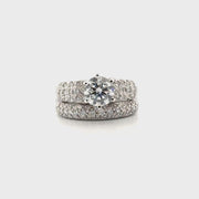 1.71ct. E VS1 Lab Grown Round Diamond in 14K White Gold Custom Mounting Size 9