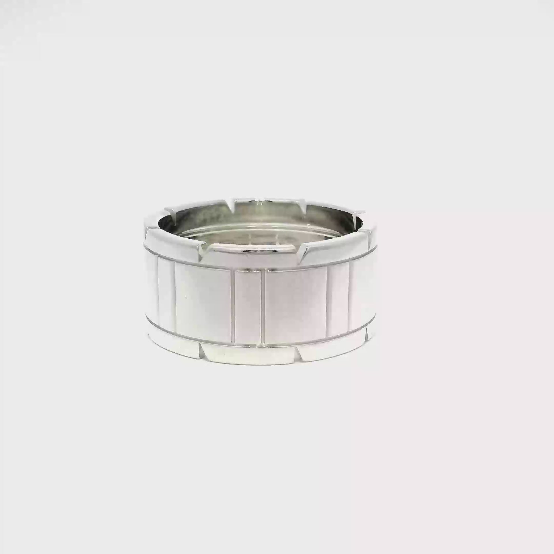 Cartier 18K White Gold 12mm Men's Band Size 12