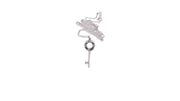Tiffany & Co Key Pendant in 18K White Gold on Tiffany 18K White Gold Chain