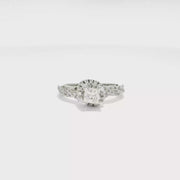 Princess Cut Engagement Ring in 14K White Gold