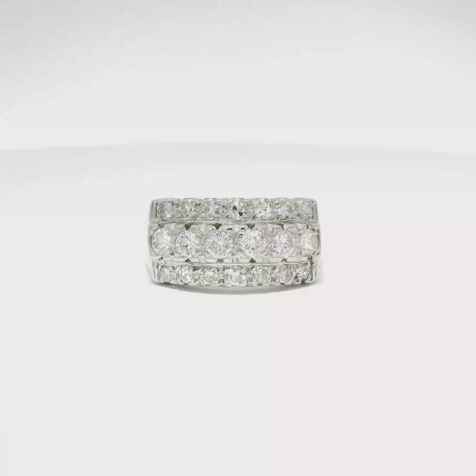 Natural Diamond Fashion Ring in 14K White Gold