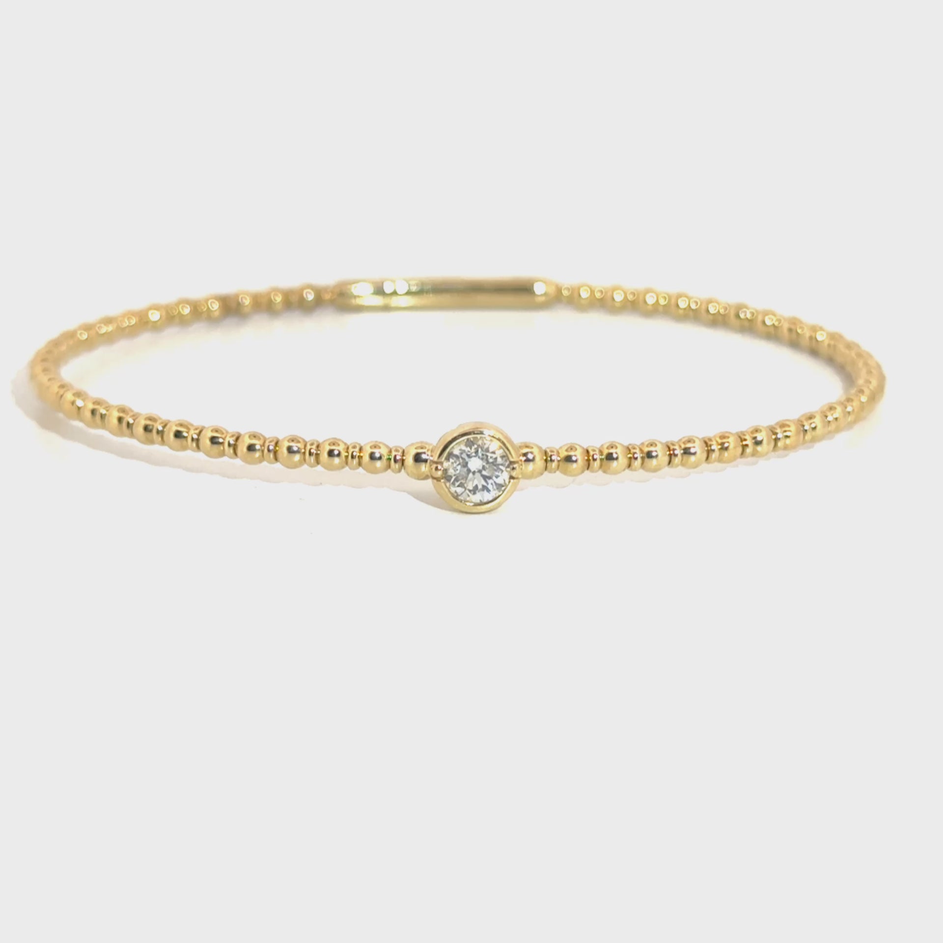 .30cttw. Diamond Flexible Bangle in 14K Yellow Gold