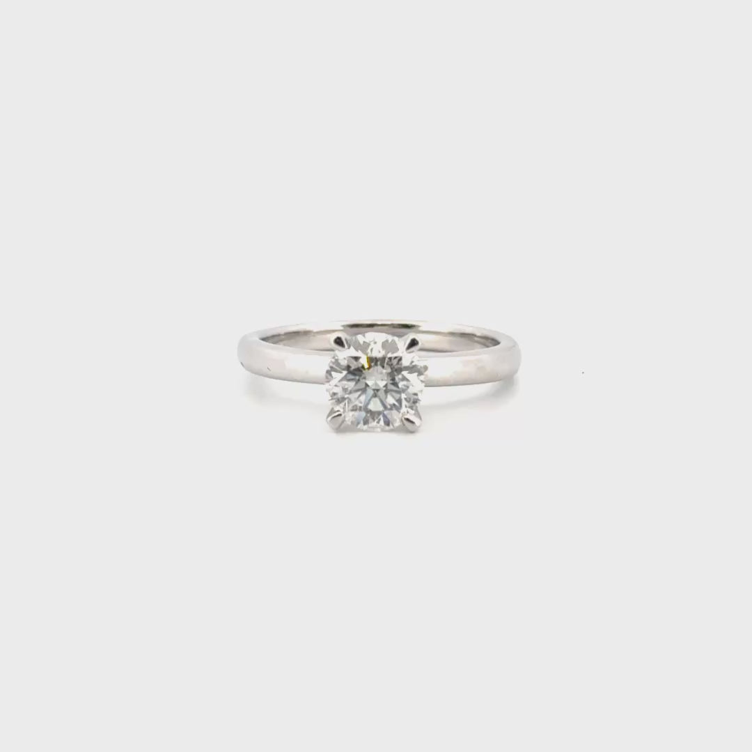 1.16ct. Natural Round Diamond Solitaire Set in 14K White Gold