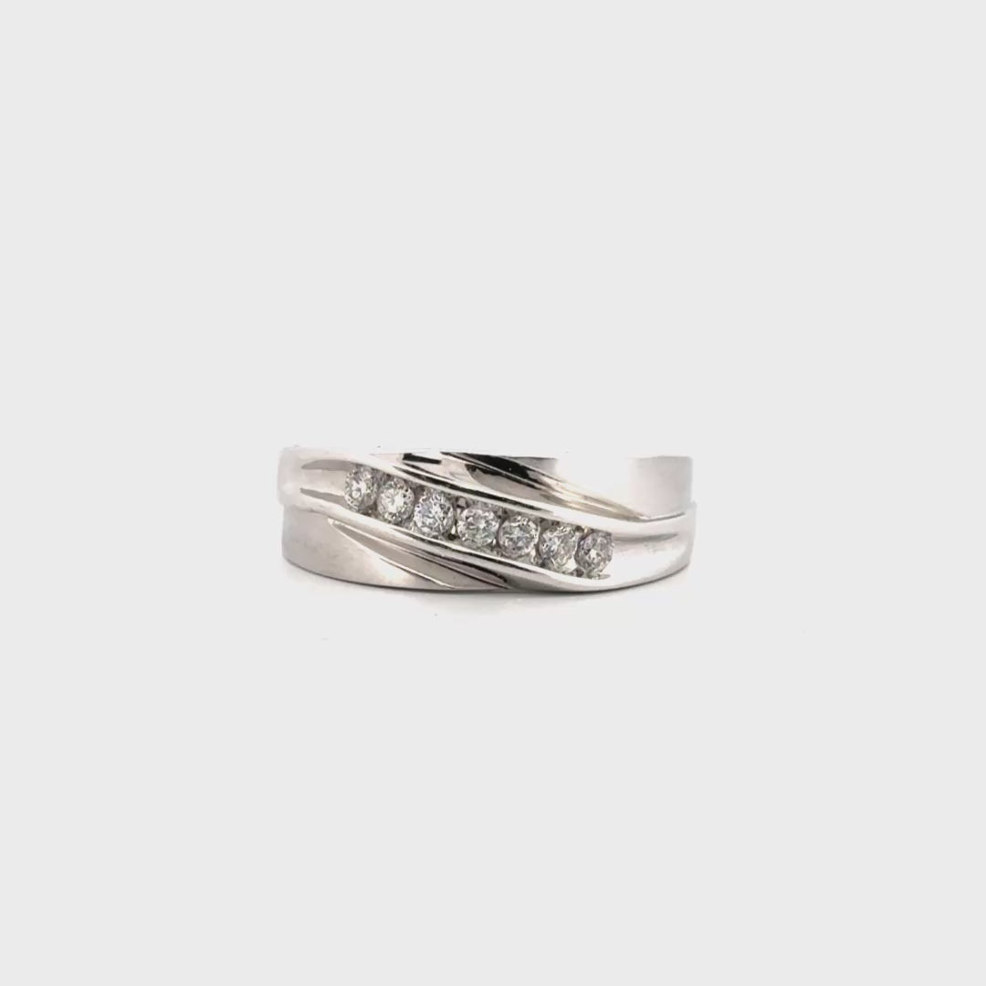 Diamond Men's Ring Set in 10K White Gold