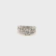 Natural Diamond Engagement Set in 14K White Gold With Matching Band