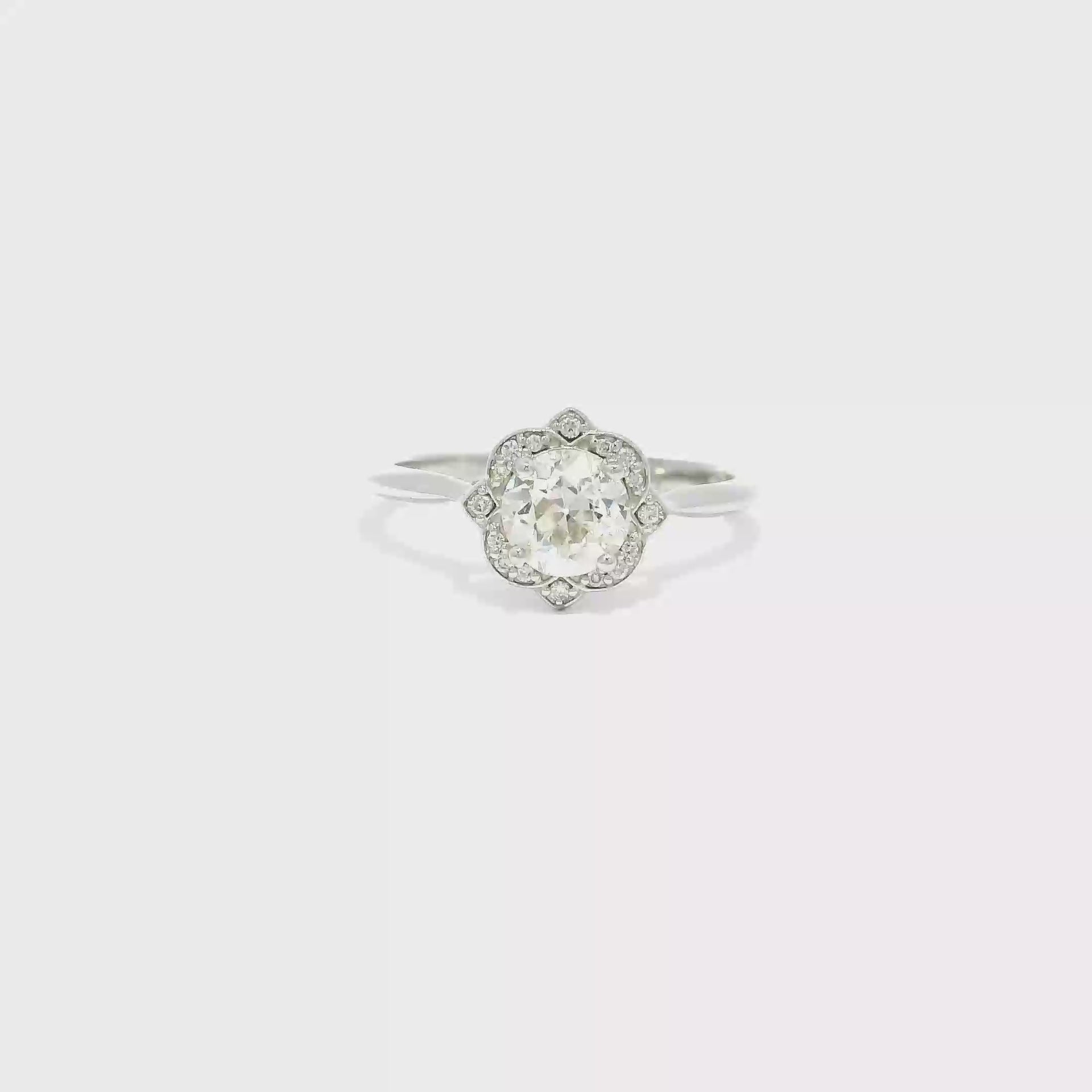 .84ct Old Euro WG Diamond Eng