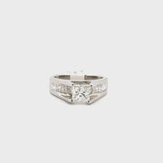 .89ct. Princess Cut Natural Diamond Set in Platinum Mounting