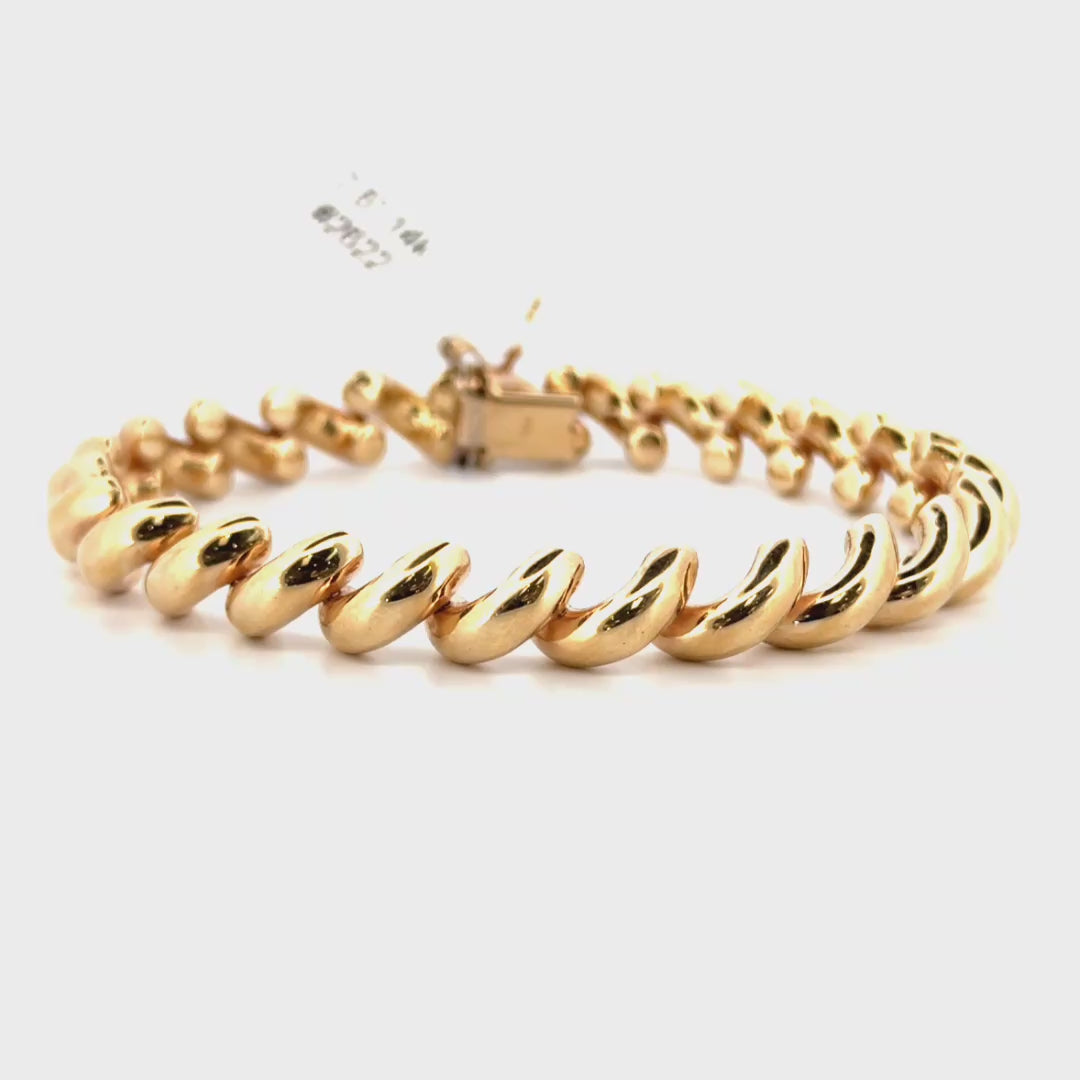 14K Yellow Gold Fashion Bracelet 7.5"