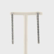 Natural Diamond In N Out Square Hoops in 14K White Gold