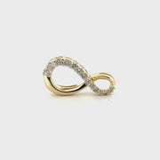 Natural Diamond Pendant in 14K Yellow Gold