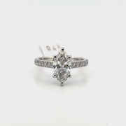 2.01ct. F VS1 Lab Grown Marquise Cut Diamond Engagement Sz 7