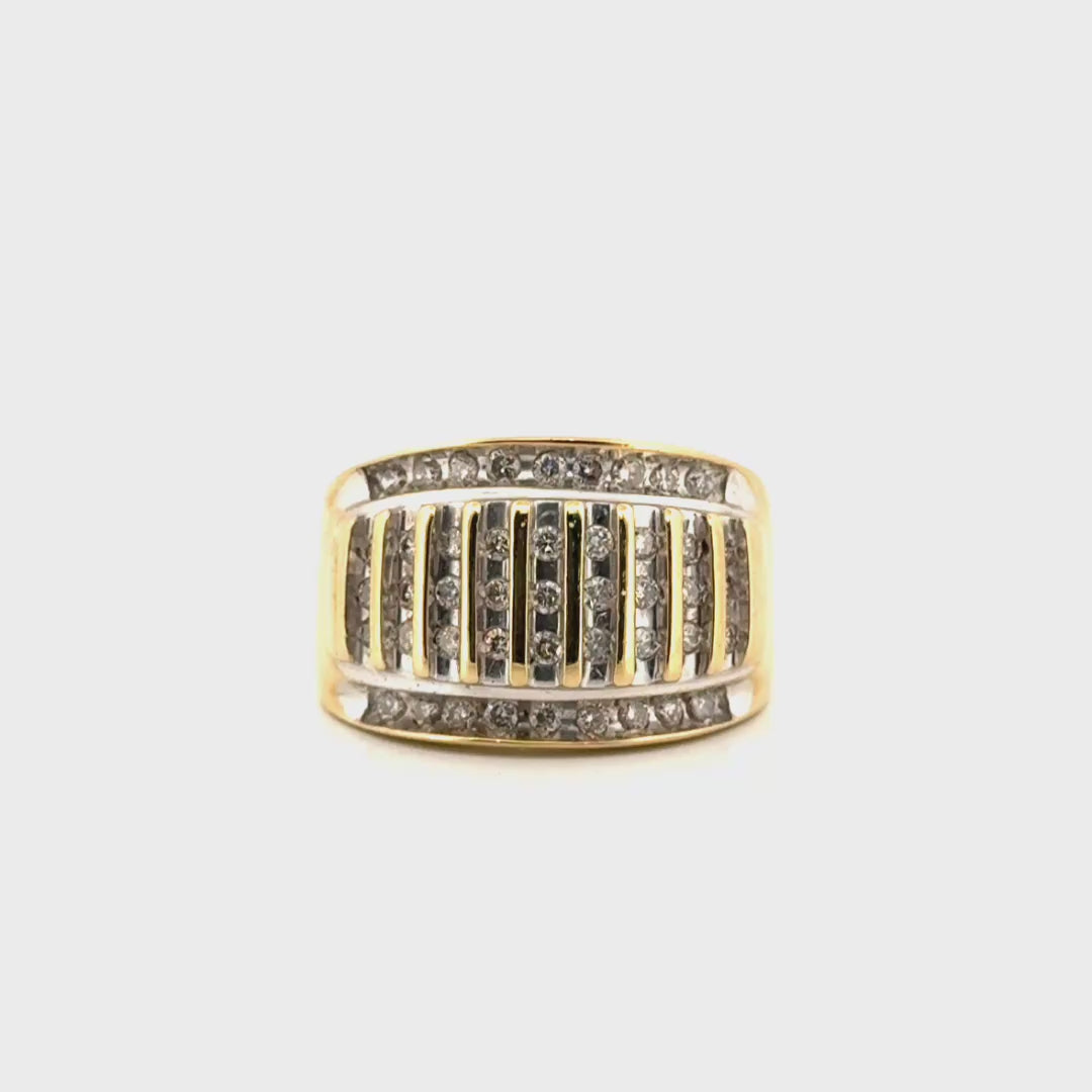 Natural Diamond Fashion Ring in 10K Yellow Gold
