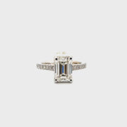 3.10ct. G VS1 Lab Grown Emerald Diamond Engagement Ring Sz 7