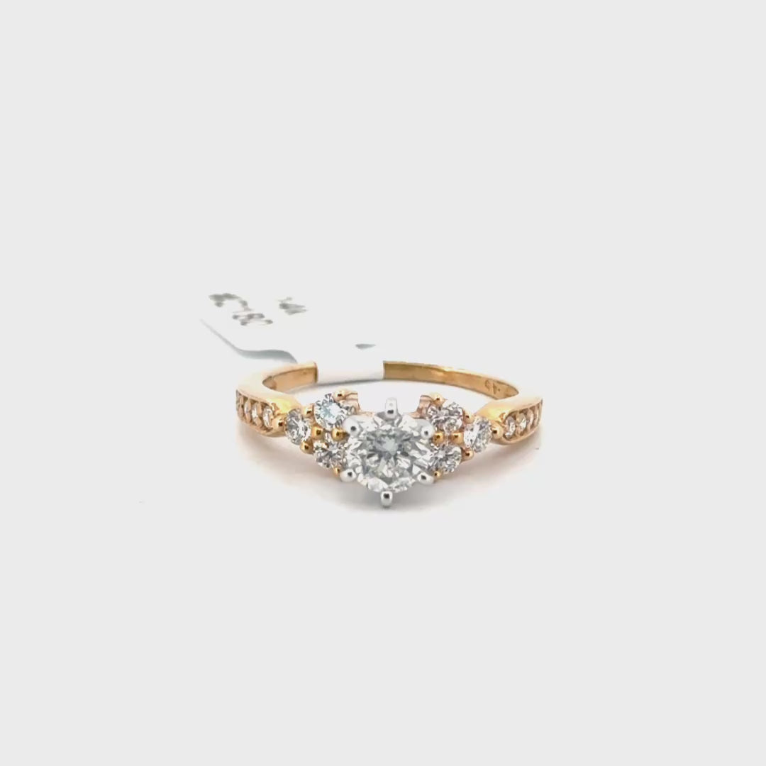 .62ct. Round Natural Diamond Set in 14K Yellow Gold