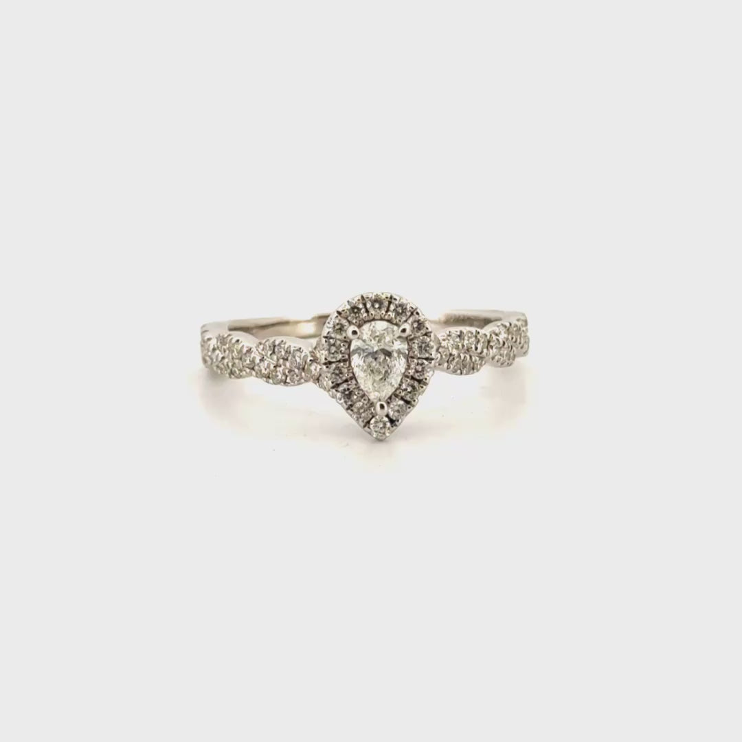 Neil Lane Pear Shape Diamond Engagement in 14K White Gold