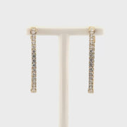 1.5cttw. Natural Diamond In N Out Hoop Earrings in 14K Yellow Gold