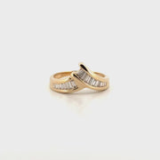 Natural Diamond Estate Fashion Ring in 14K Yellow Gold Sz 5.5