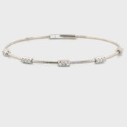 .25cttw. Diamond Flexible Bangle in 14K White Gold