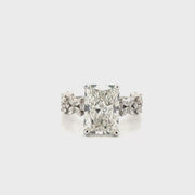 4.91ct. G VS1 Lab Elongated Radiant in 14K White Gold Mounting
