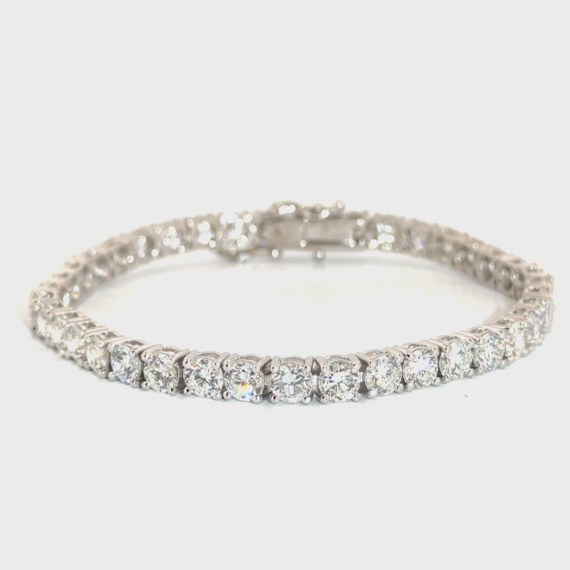 14cttw. Lab Grown Round Diamond Tennis Bracelet in 14K White Gold 7"