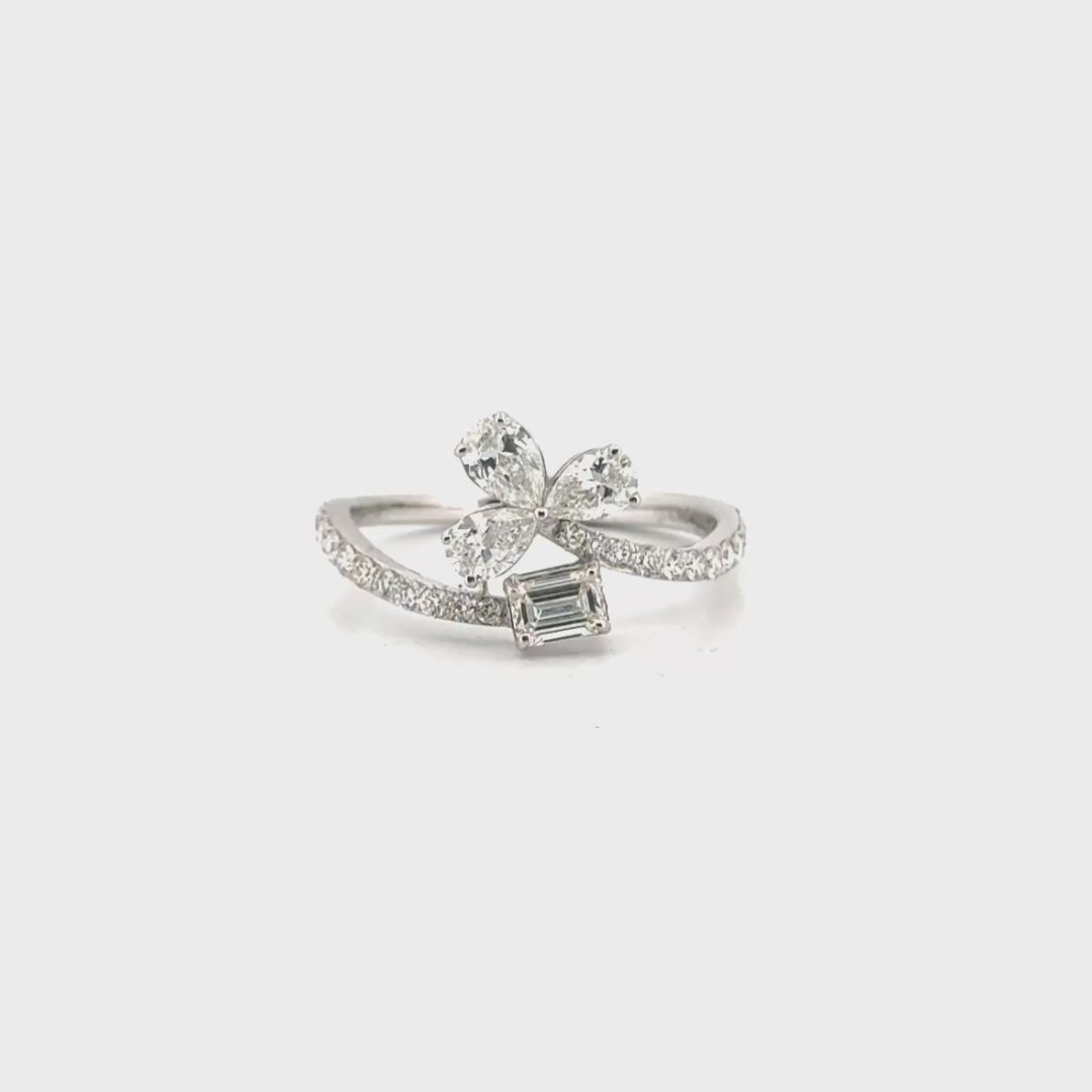 1.5cttw. Lab Grown Diamond Fashion Band Set in 14K White Gold