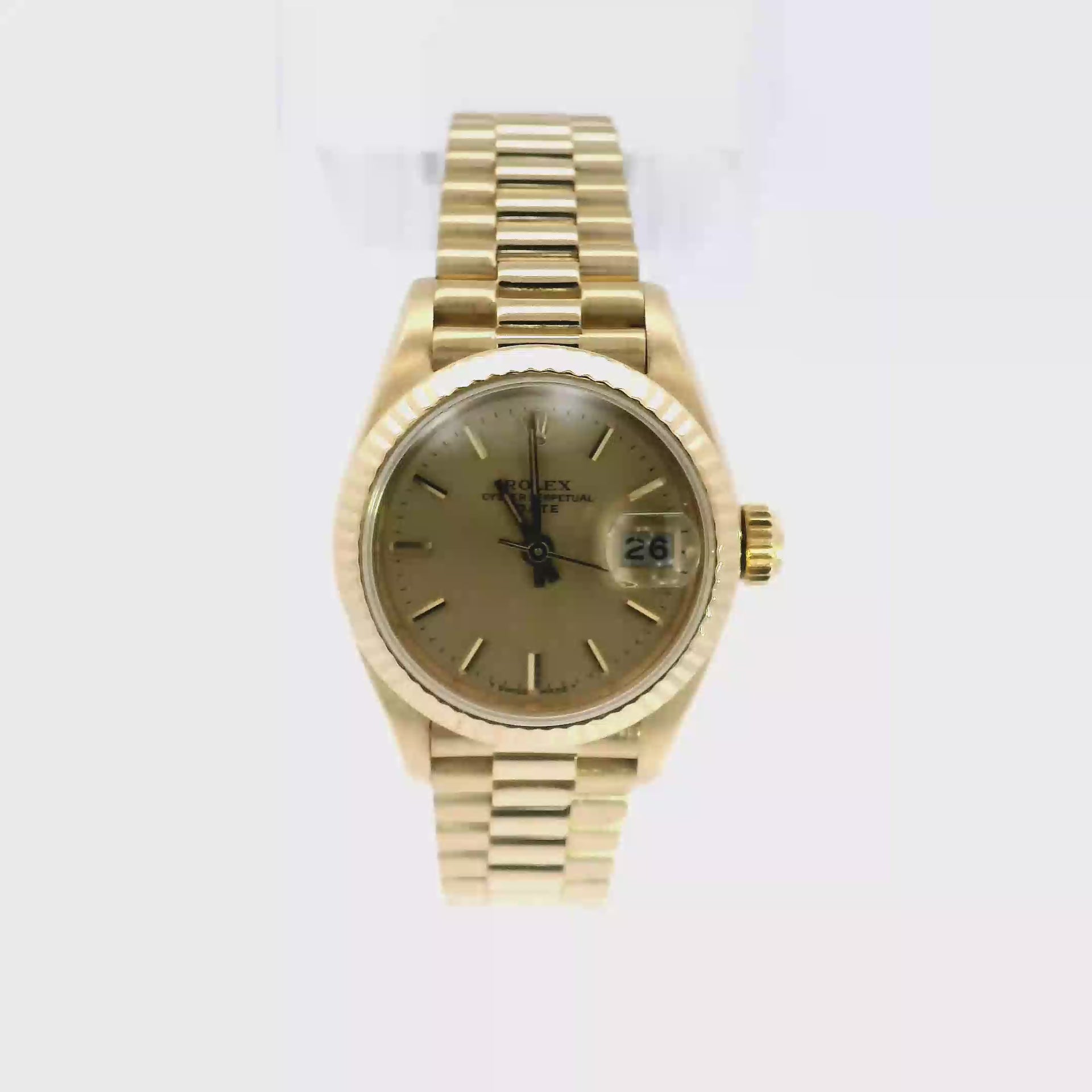 26mm Rolex Ladies President Datejust Champagne Dial (1984)