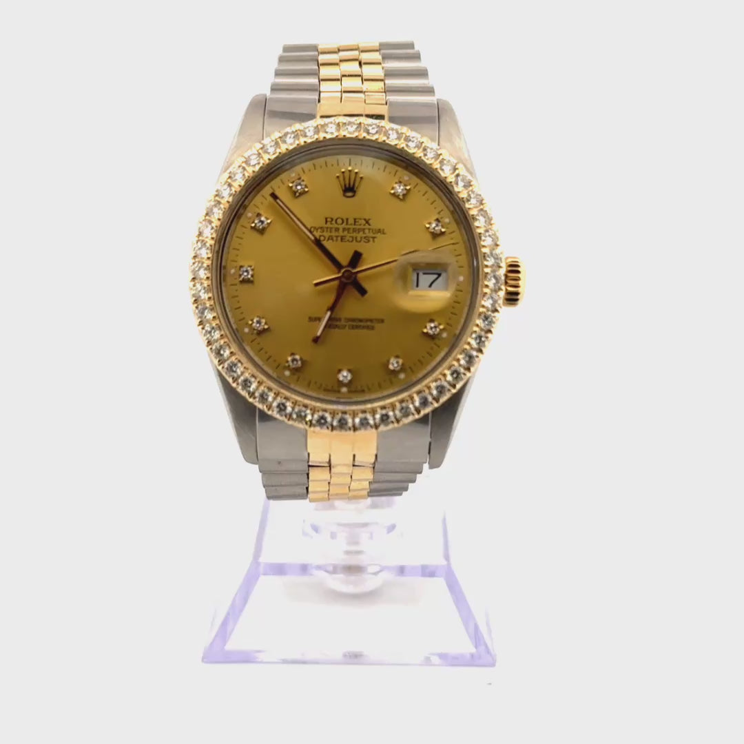 36mm Datejust Two Tone with Diamond Dial (1988)