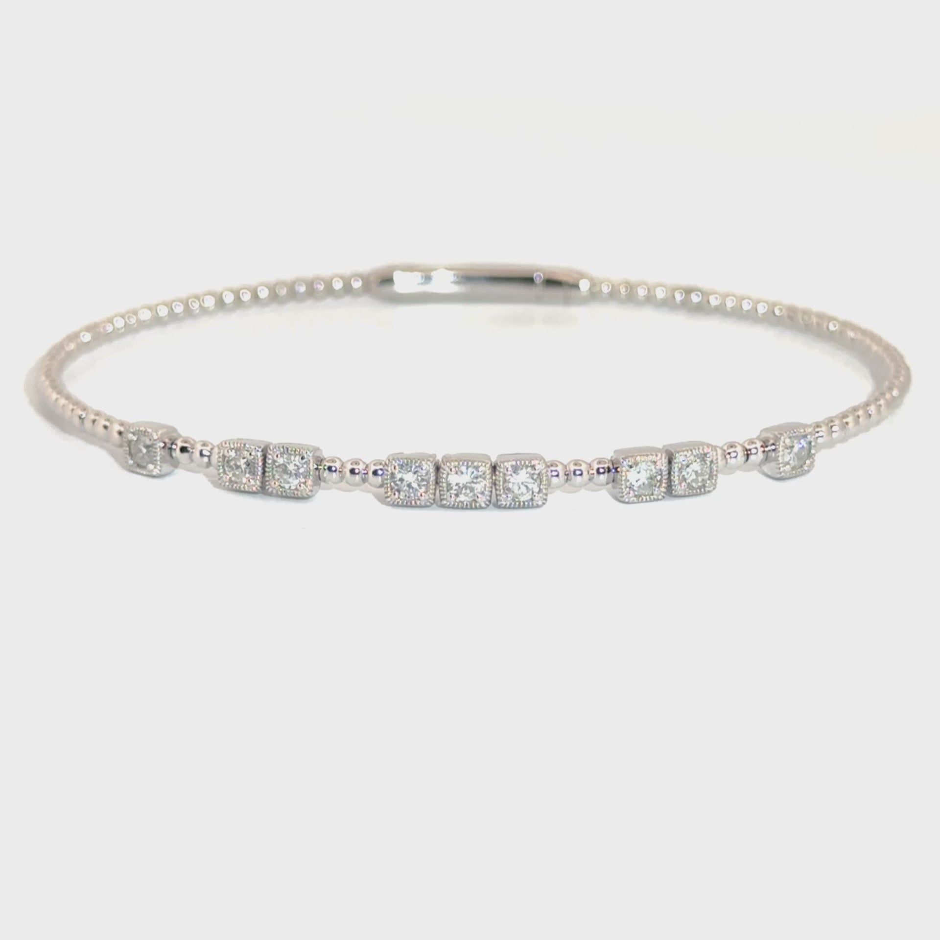 .45cttw. Diamond Flexible Bangle in 14K White Gold