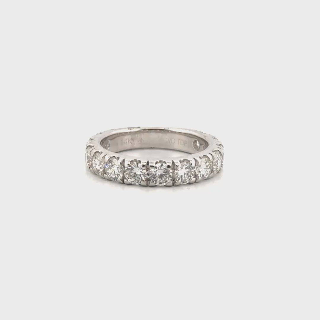 4.72cttw. F VS1 Lab Grown Round Diamond Band Set in 14K White Gold