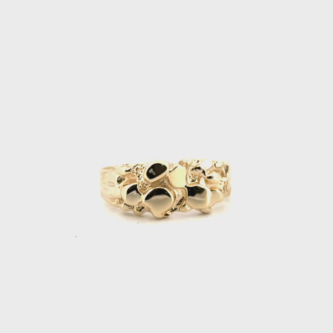 10K Yellow Gold Nugget Style Ring