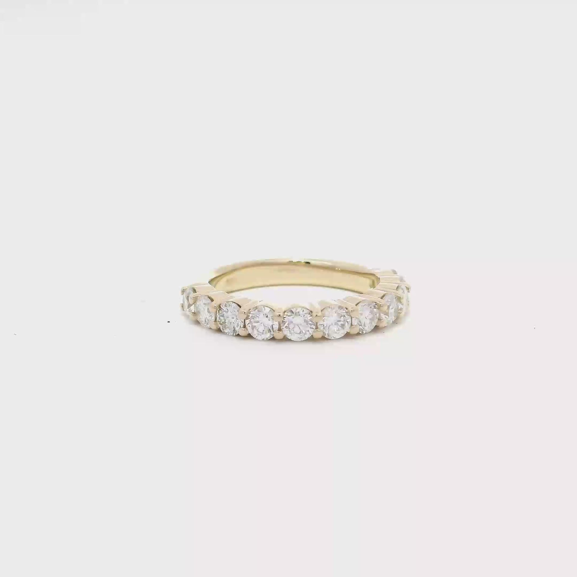 1.1cttw. Lab Grown F VS1 Round Diamond Band in 14K Yellow Gold Size 6