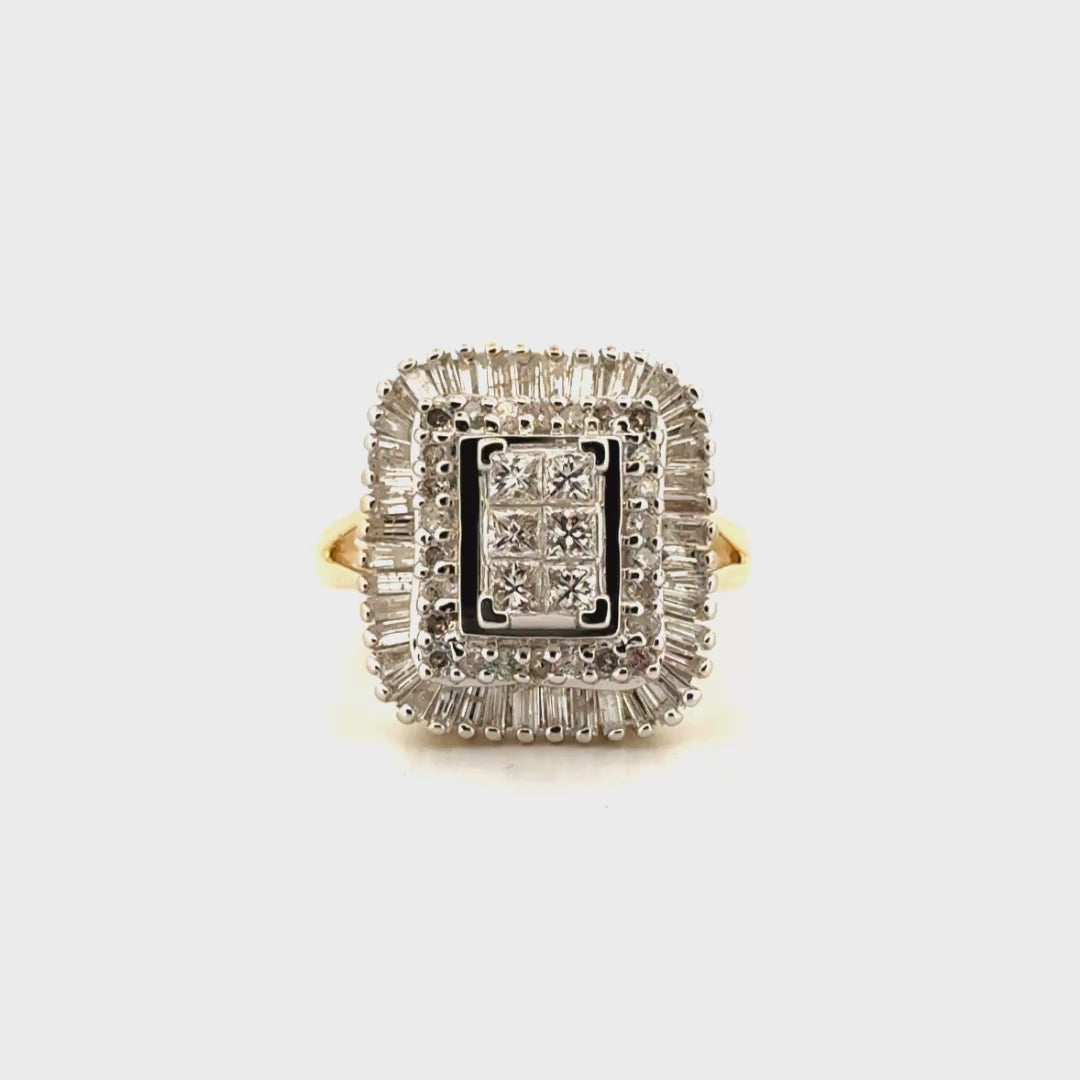 2.0cttw. Natural Diamond Fashion Ring in 14K Yellow Gold