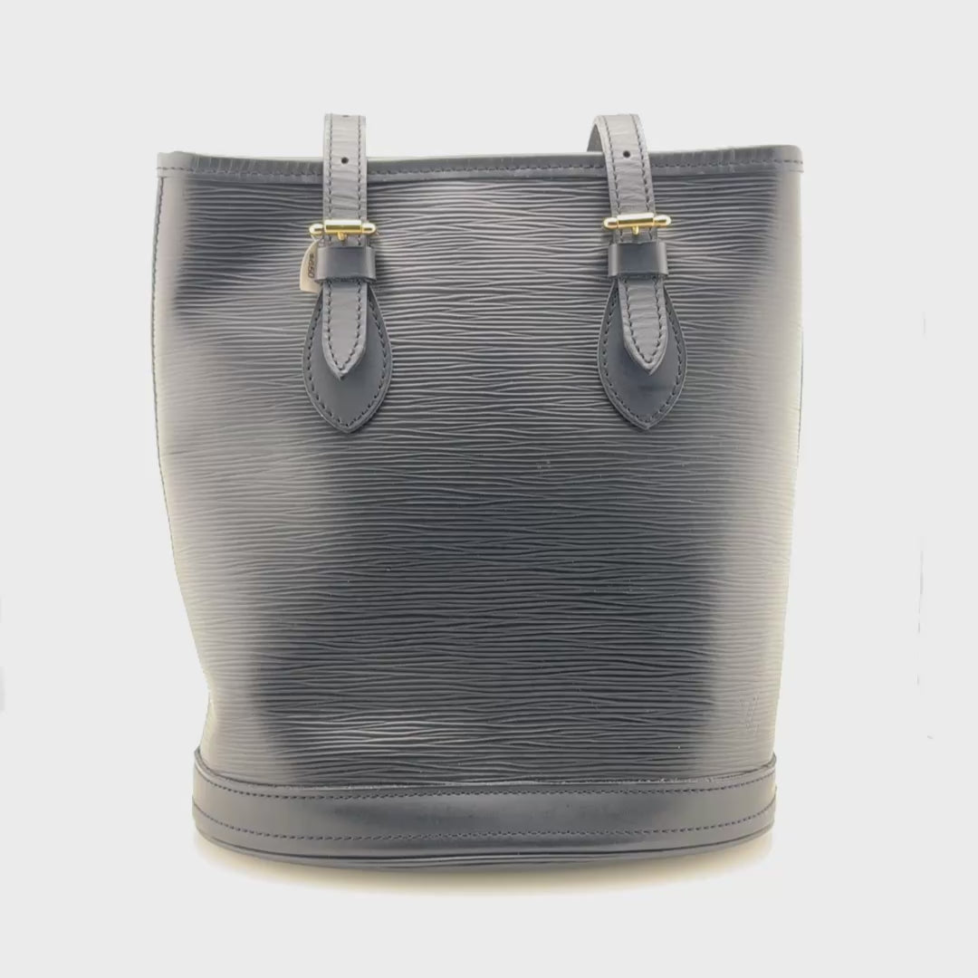Louis Vuitton Black Epi Leather Bucket Bag