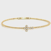 .20cttw. Diamond Flexible Bangle in 14K Yellow Gold