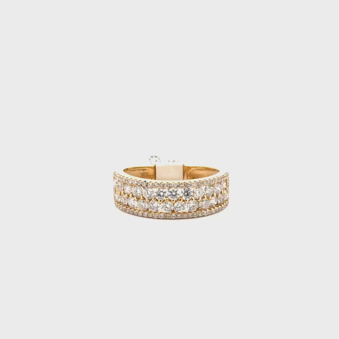 Natural Diamond Fashion Band Set in 18K Yellow Gold