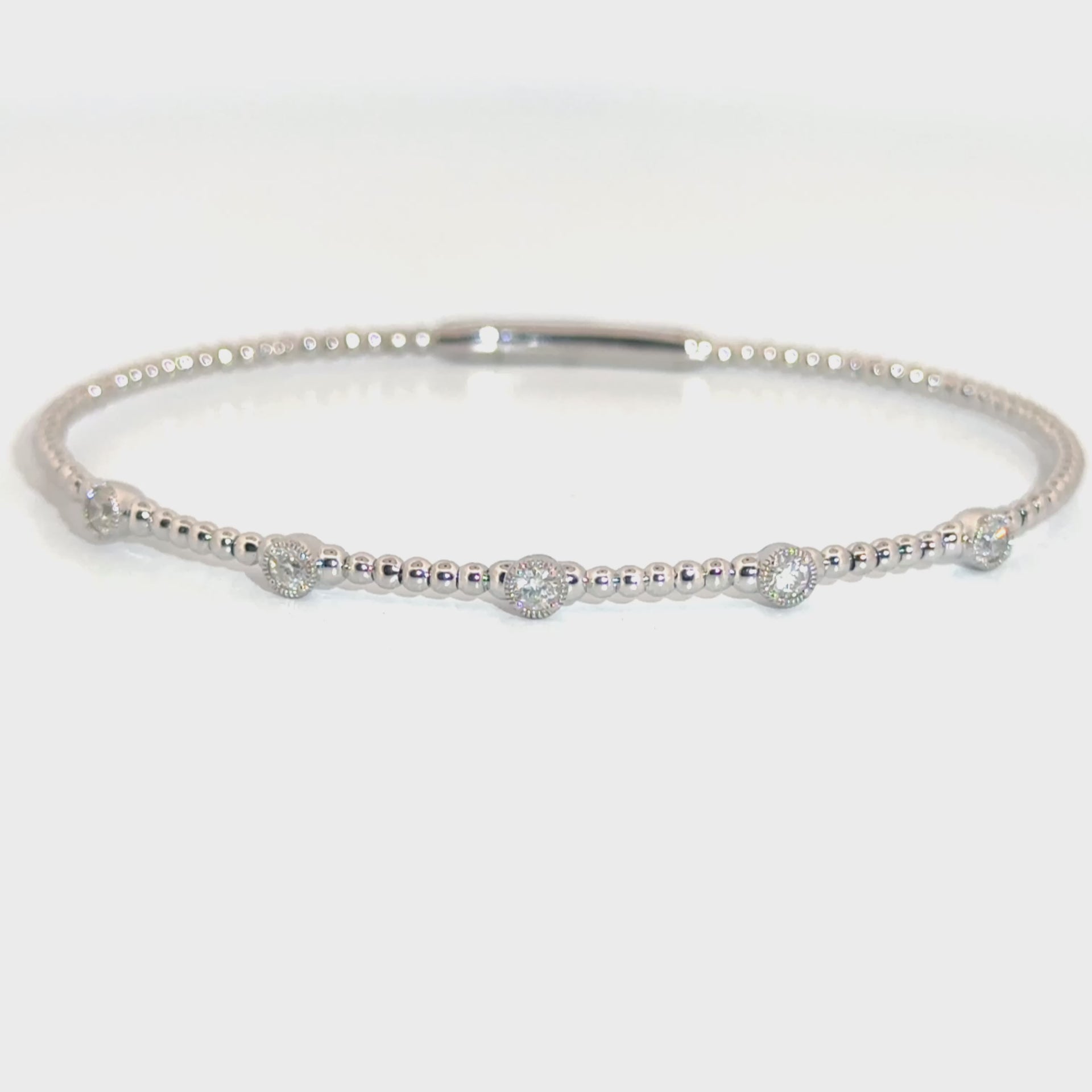 .30cttw. Diamond Flexible Bangle in 14K Yellow Gold
