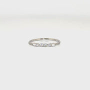 Natural Diamond Band in 14K White Gold Sz 6.5