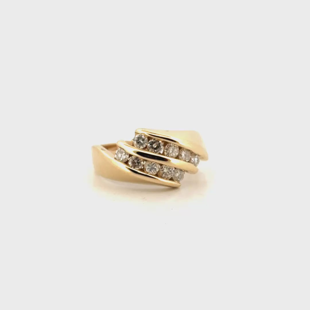 Natural Diamond Fashion Ring in 14K Yellow Gold