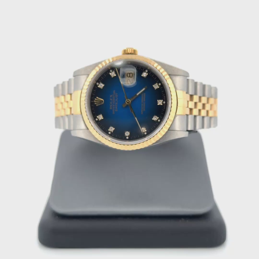 36mm Rolex Datejust 16233 Blue Dial (1989)