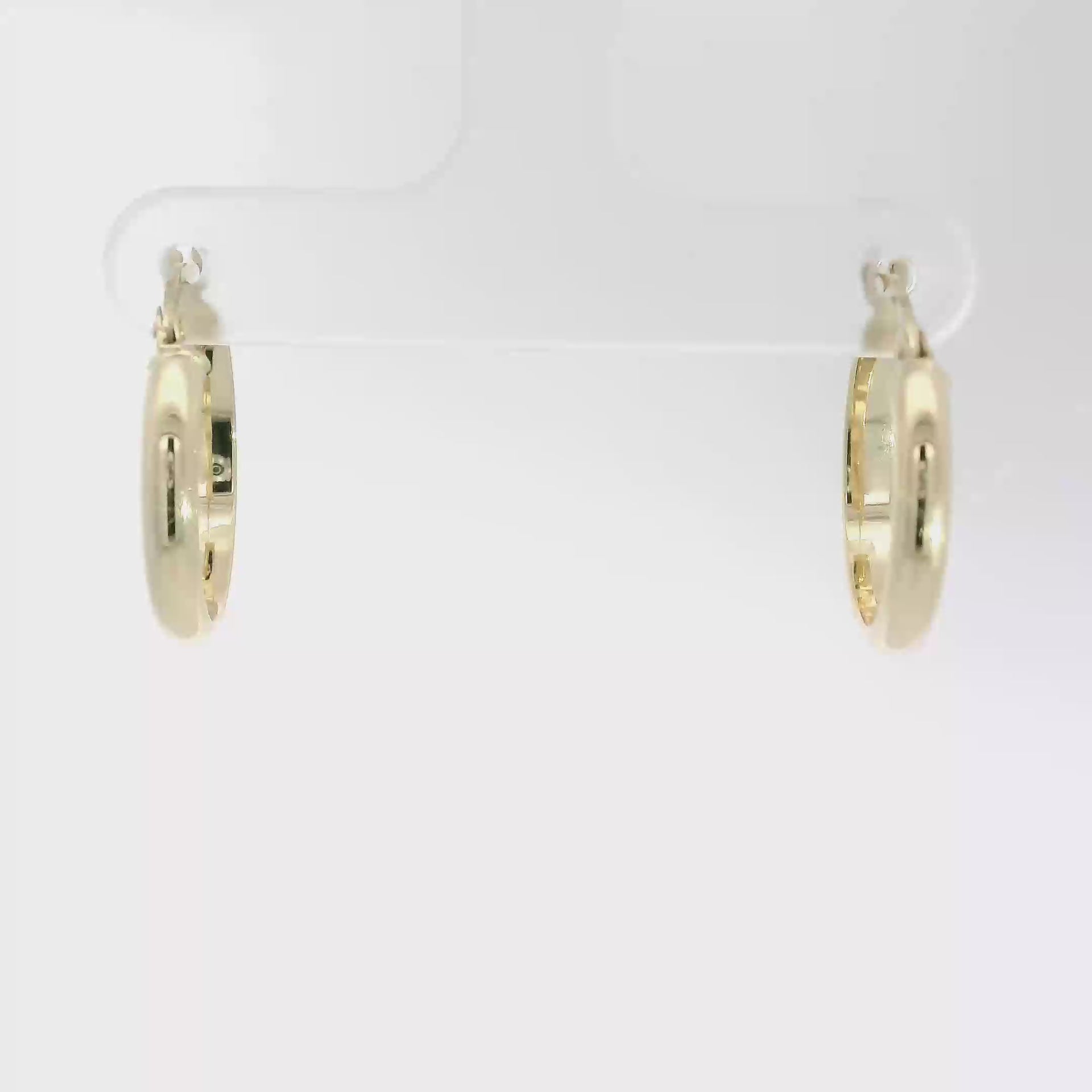 Classic 14k Yellow Gold High-Polish Hoop Earrings