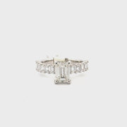 2.01ct. G VVS2 Lab Grown Emerald Cut Diamond Engagement Ring Sz 7